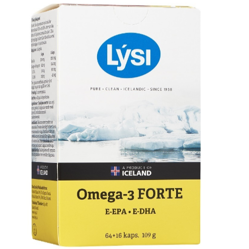 Рыбий жир Lysi Omega 3 Forte в капсулах 64 шт.