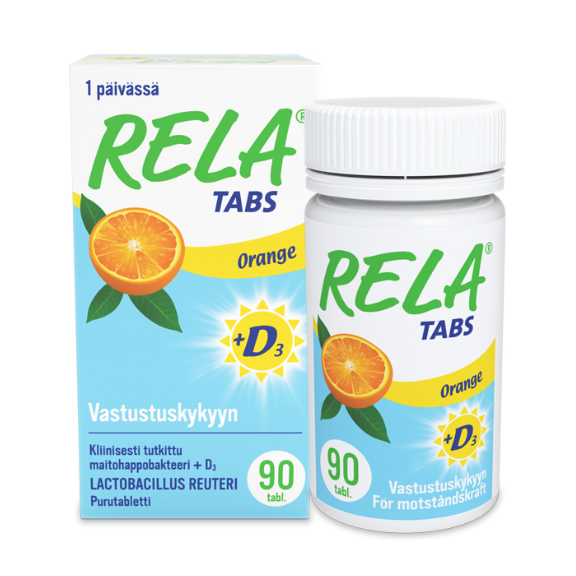 Молочно-кислые бактерии в таблетках Rela Tabs со вкусом свежего апельсина 90 шт.