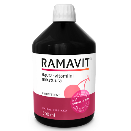 Препарат железа Ramavit с витаминами С + В сироп со вкусом вишни 500 мл.