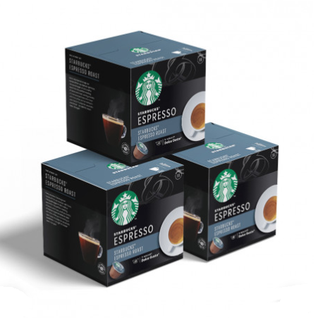 Набор кофе в капсулах для кофемашин NESCAFÉ® Dolce Gusto® Starbucks Espresso Roast 3 x 12 шт
