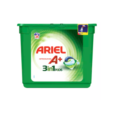 Капсулы для стирки Ariel A + 3in1 White 24шт