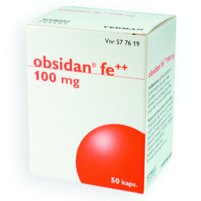 Препарат железа Obsidan 100 мкг в капсулах 50 шт.