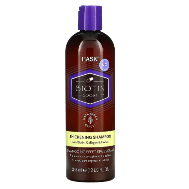 Шампунь для придания густоты тонким волосам Hask Beauty с биотином 355 мл