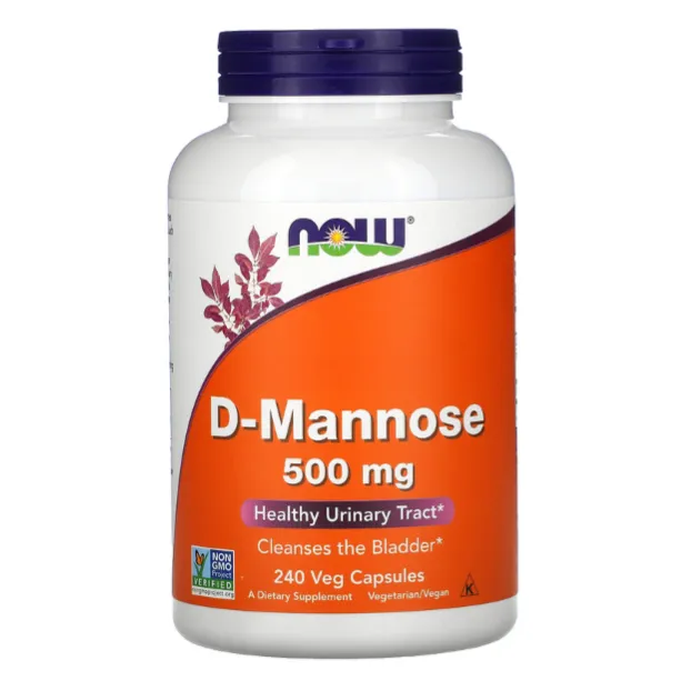 Пребиотик D-манноза Now Foods 500 мг в капсулах 240 шт.