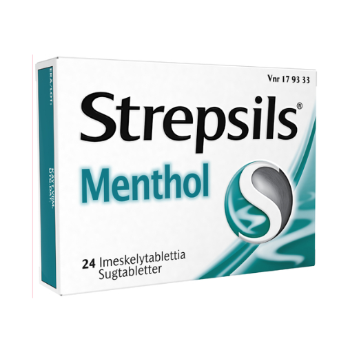 Strepsils mentol (Стрепсилс ментол) пастилки от боли в горле 24 шт., Strepsils mentol пастилки от боли в горле 24 шт., Стрепсилс ментол