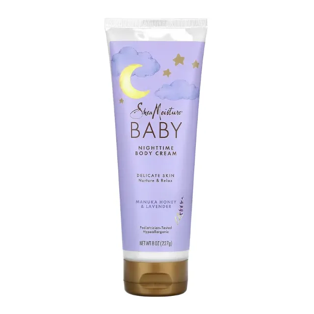 Детский ночной крем для тела SheaMoisture с мёдом манука и лавандой 227 г
