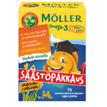 ORKLA HEALTH Möller Little Fish Omega-3 Multifruit 72шт