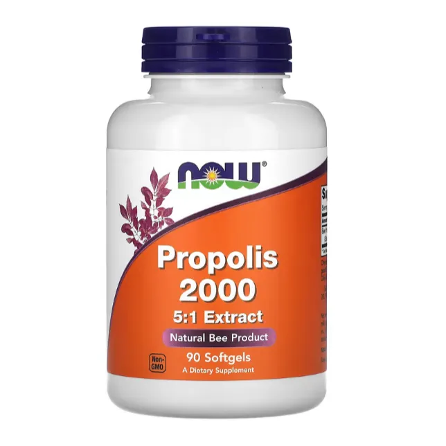 Пищевая добавка с прополисом Now Foods 2000 для укрепления иммунной системы в капсулах 90 шт.
