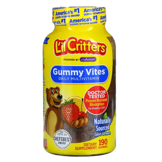 Мультивитамины для детей L'il Critters Gummy Vites Complete с фруктово-ягодным вкусом 190 шт.
