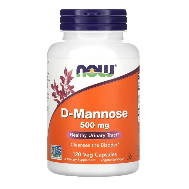Пребиотик D-манноза Now Foods 500 мг в капсулах 120 шт.