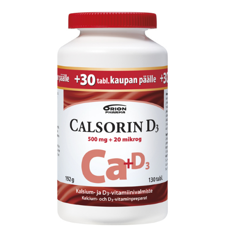 Витамин D3 + кальций Calsorin в таблетках 130 шт.