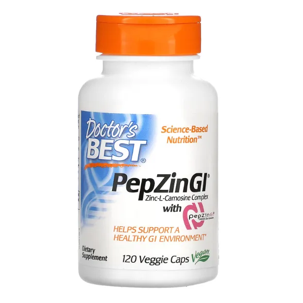 Комплекс цинк-L-карнозин PepZin GI Doctor's Best в капсулах 120 шт.