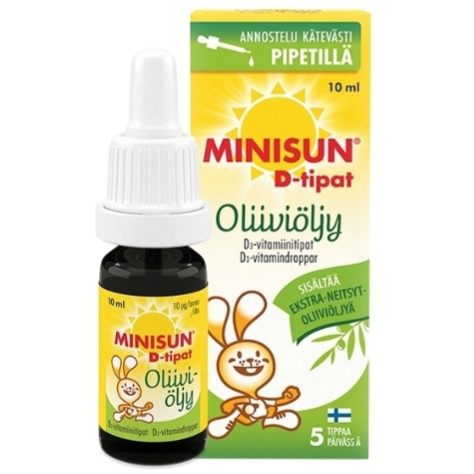 Витамин D3 Minisun с оливковым маслом в каплях 10 мл.