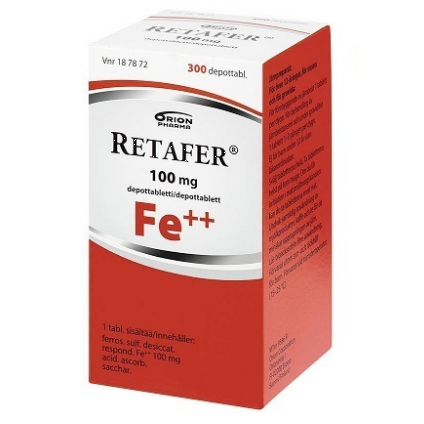 Препарат железа Retafer 100 мкг в таблетках 300 шт.