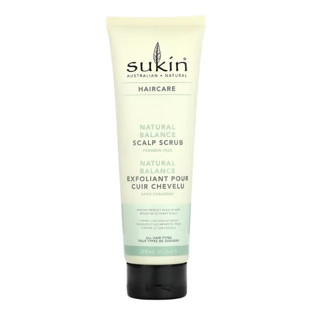 Скраб для ухода за кожей головы Sukin Natural Balance с экстрактом имбиря и перечной мяты 200 мл