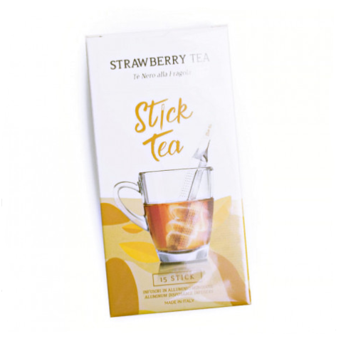 Чёрный чай в стиках со вкусом клубники Stick Tea Strawberry Tea 15 шт