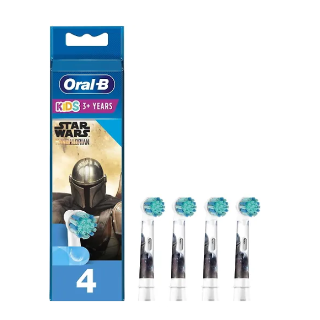 Насадки для зубных щеток Oral-B Kids Star Wars Mandalorian (4 шт.), Oral-B Kids Star Wars Mandalorian, Oral-B