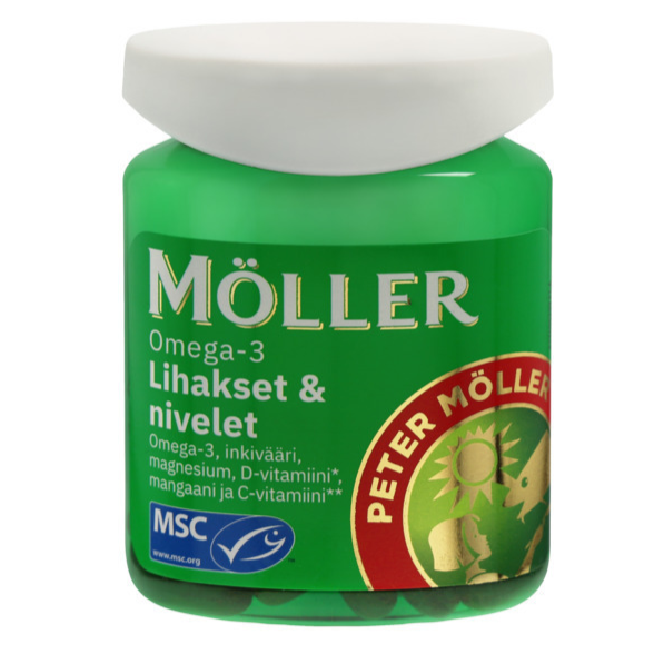 Moller Omega-3 Lihakset and nivelet  для мышц и суставов в капсулах 60 шт.