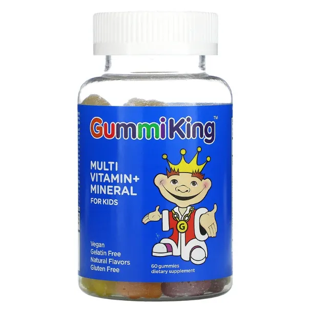 Мультивитамины Gummi King для детей с фруктово-ягодным вкусом 60 шт. 