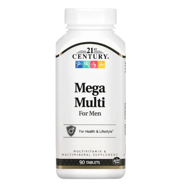 Мультивитамины и мультиминералы для мужчин Mega Multi for Men 21st Century в таблетках 90 шт.