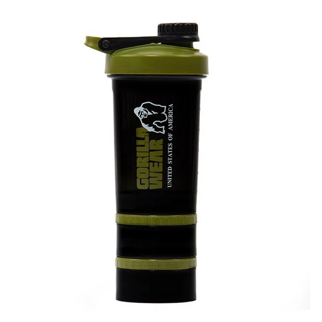 Шейкер 2 Go Black/Green 500 мл + 130 мл x 2