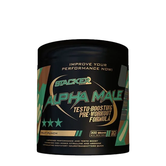 Alpha Male, 300 г, Testo Boosting фруктовый пунш перед тренировкой