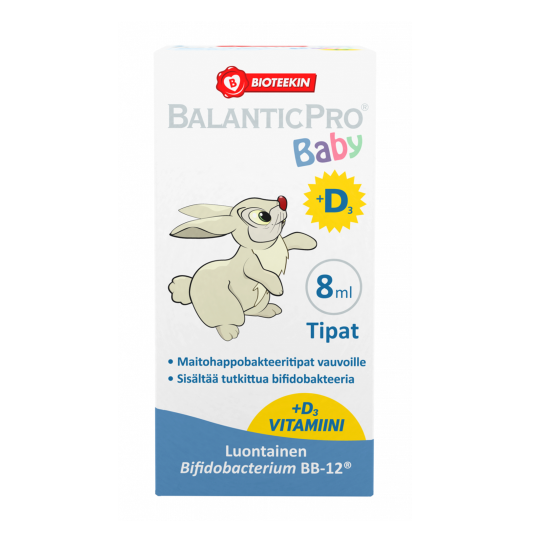 Bioteekin BalanticPro baby tipat +D3, бифидобактерии с витамином D в каплях для младенцев 8 мл