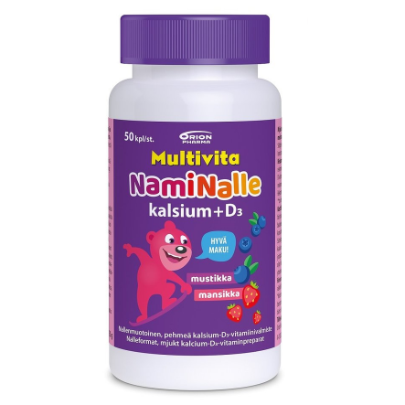 Мульти-витамины для детей Multivita Naminalle Kalsium + D3 50 шт.