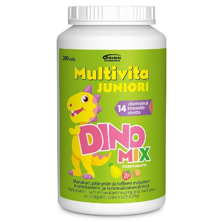 Мультивитамины Multivita Dino Mix Junior в таблетках 200 шт.