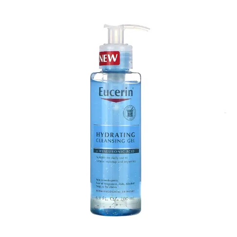 Увлажняющий и очищающий гель для лица Eucerin с гиалуроновой кислотой для всех типов кожи 200 мл