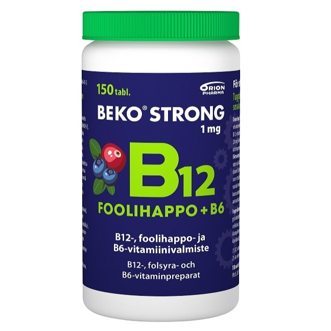 Витамины Beko Strong В12+ B6 с фолиевой кислотой в таблетках 150 шт.