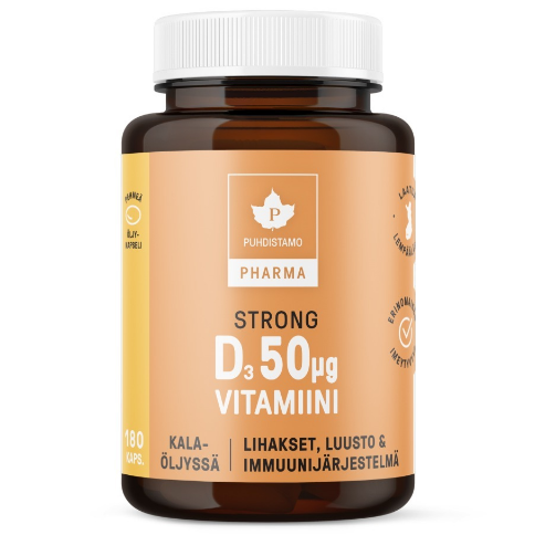 Puhdistamo Pharma Strong витамин D в капсулах 180 шт.