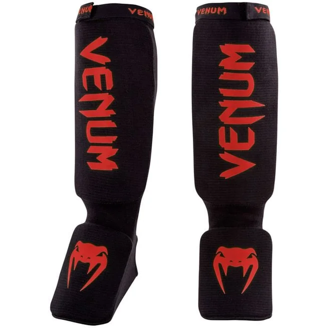 Щитки Venum Kontact черные/красные