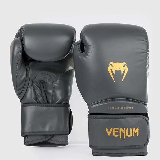 Боксерские перчатки Venum Contender 1.5, серый/золотой