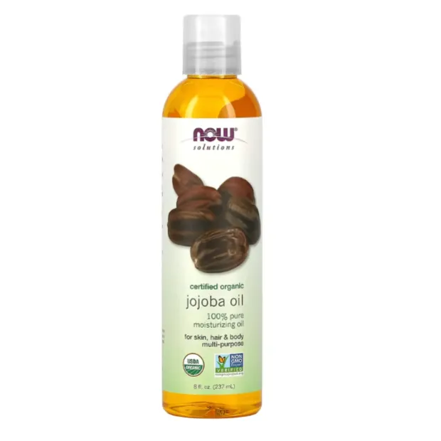 Органическое масло жожоба Now Foods Solutions для кожи, волос и тела 237 мл