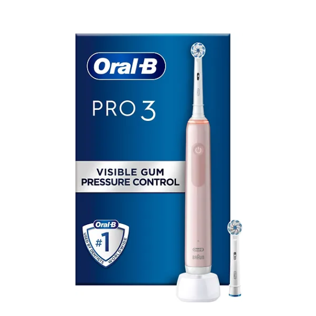 Электрическая зубная щетка Oral-B Pro 3 3400 розовая, Oral-B Pro 3, Oral-B