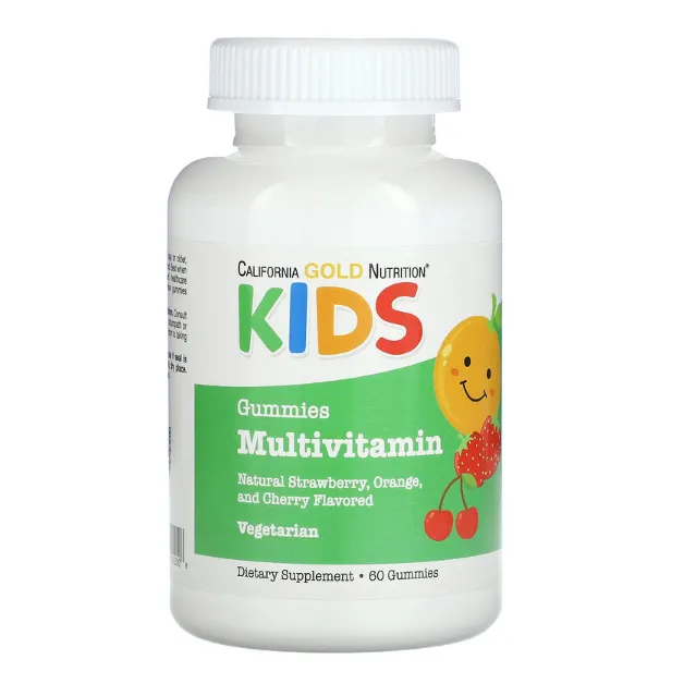 Мультивитамины для детей California Gold Nutrition со вкусом ягод и фруктов 60 шт.