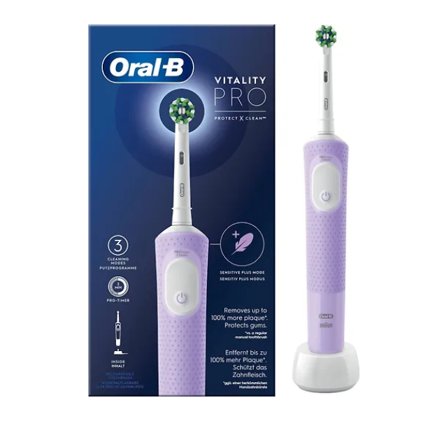 Электрическая зубная щетка Oral-B Vitality Pro фиолетовая, Oral-B Vitality Pro, Oral-B