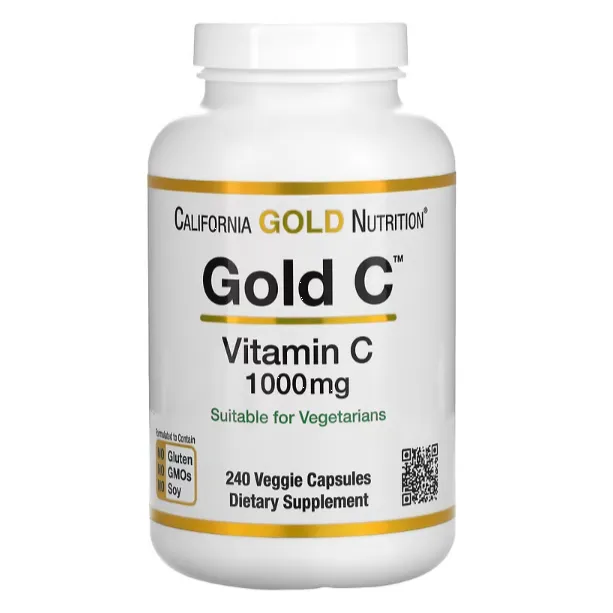Витамин С California Gold Nutrition 1000 мг в капсулах 240 шт.
