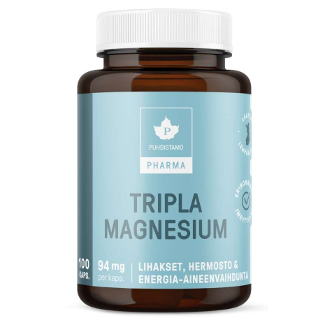 Магний Puhdistamo Pharma Tripla Magnesium в капсулах 100 шт.