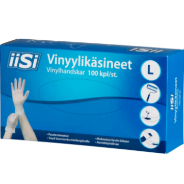 Виниловые перчатки Iisi размер L 100шт