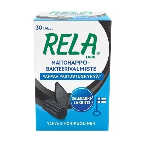 Молочно-кислые бактерии в таблетках Rela Tabs со вкусом салмиакки 30 шт.