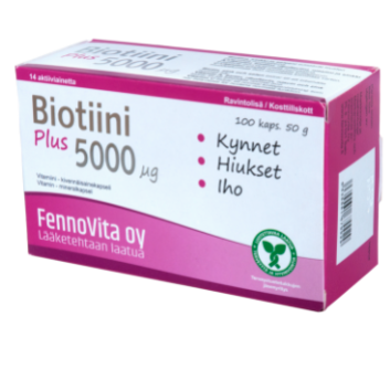 Витамины для волос и ногтей Fennovita Biotiini Plus 100 таблеток