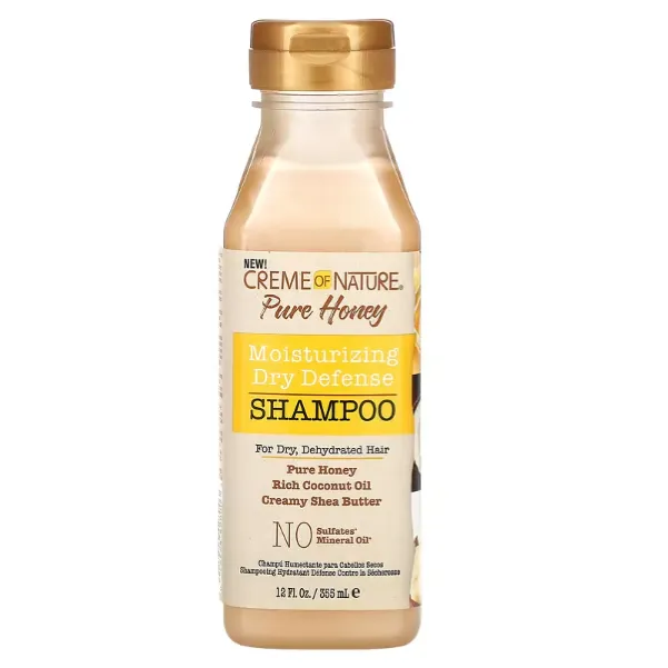 Увлажняющий шампунь для сухих и обезвоженных волос Creme Of Nature Pure Honey с медом, маслами ши и кокоса 355 мл
