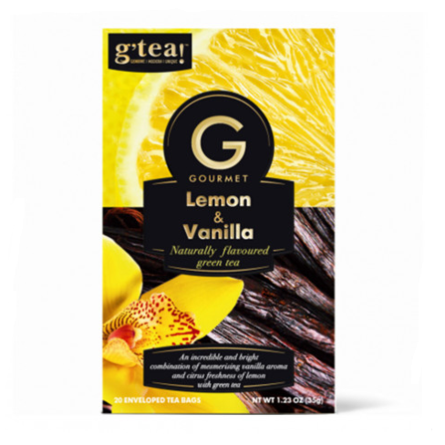 Зеленый чай в пакетиках G'tea Gourmet Lemon&Vanilla 20 шт