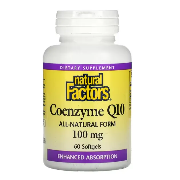 Коэнзим Q10 Natural Factors 100 мг для здоровья сердечно-сосудистой системы в капсулах 60 шт.