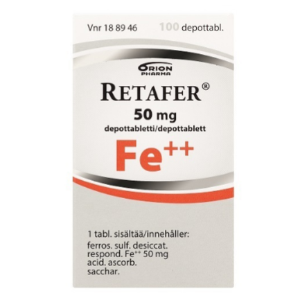 Препарат железа Retafer 50 мкг в таблетках 100 шт.