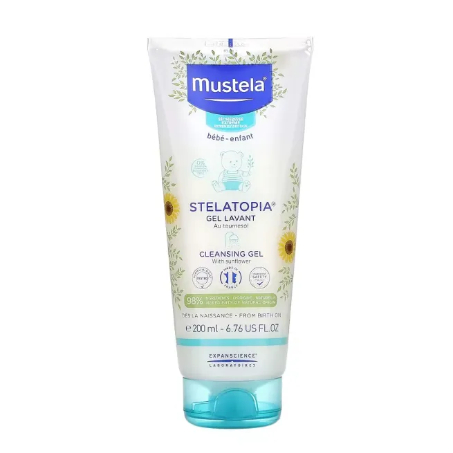 Детский увлажняющий гель для тела Mustela Stelatopia с подсолнечником 200 мл