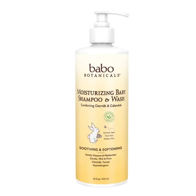 Увлажняющий гель - шампунь  для детей Babo Botanicals с овсяным молочком и календулой 473 мл