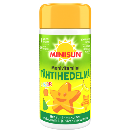 Мультивитамины Minisun Tahtihedelma Junior в таблетках с фруктовым вкусом 100 шт.